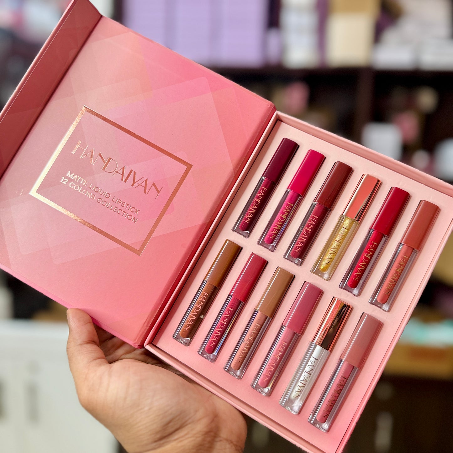 HANDAIYAN 12 pcs Lipstick & Lipgloss Gift Box