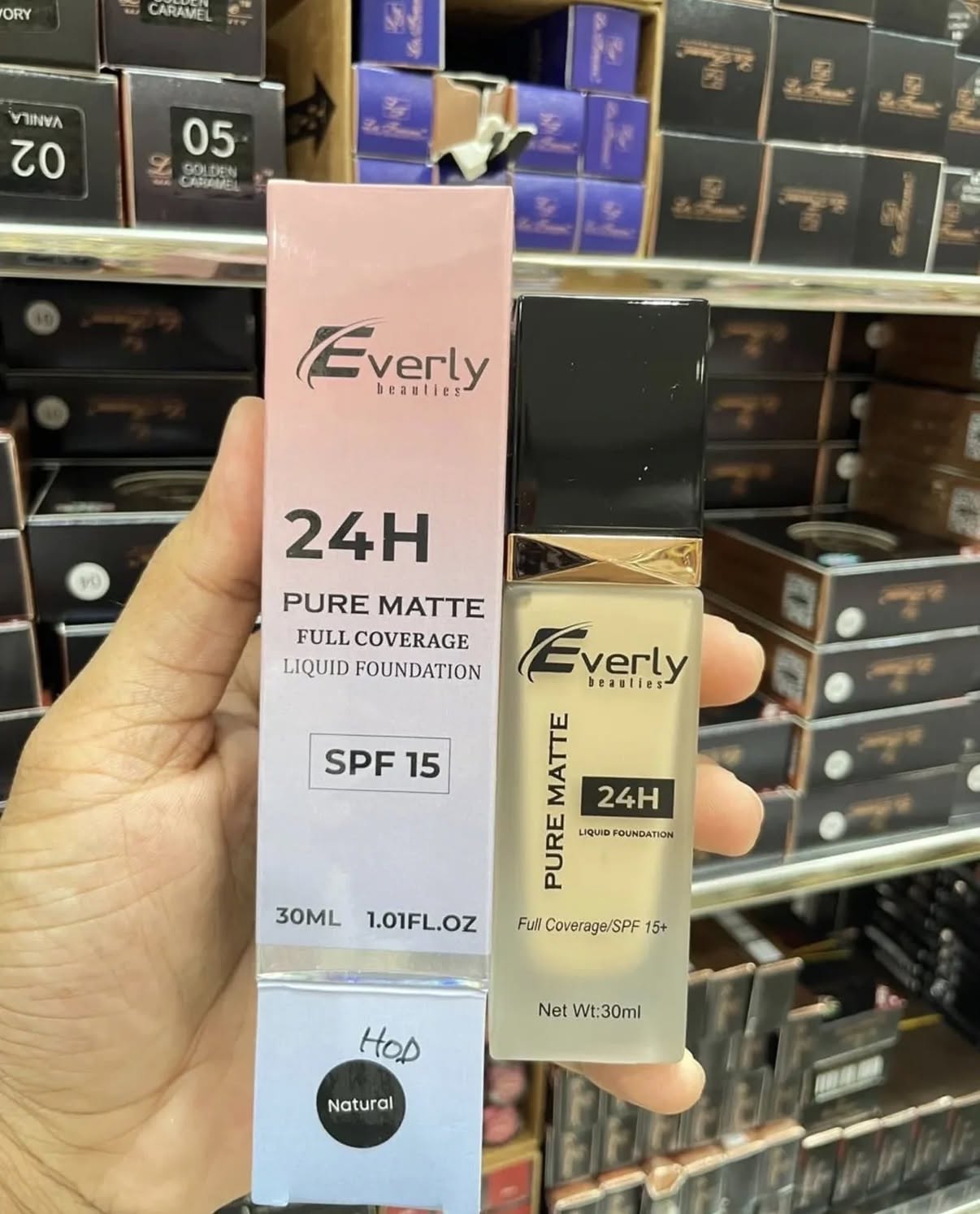 Everly Beauties Pure Matte Full Coverage Liquid Foundation SPF 15+ 30ml