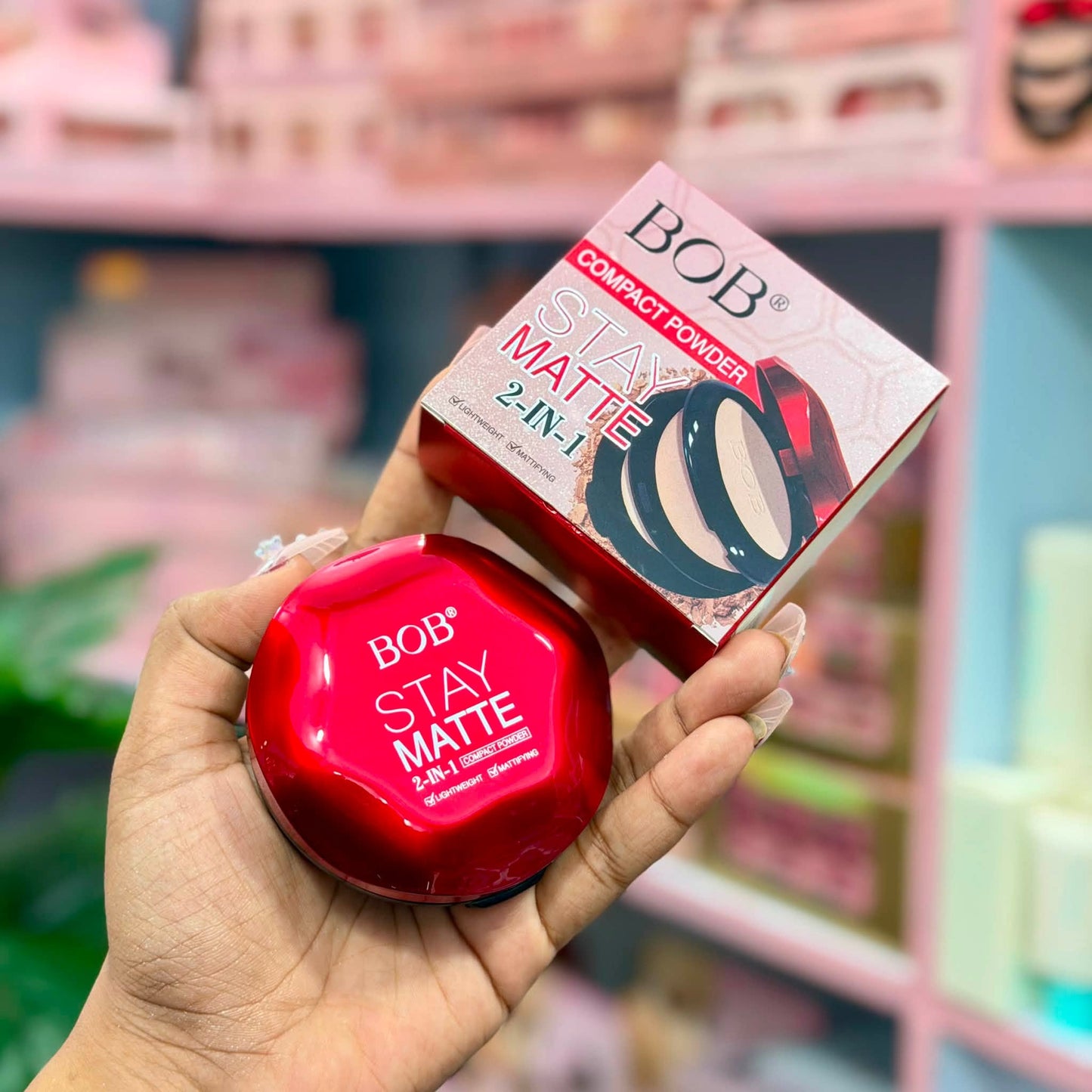 BOB 2 in 1 Stay Matte Compact Pressed Powder