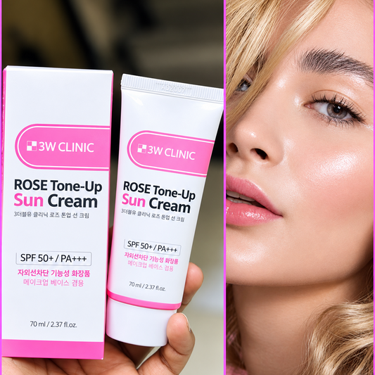 3W Clinic Rose Tone-Up Sun Cream SPF50+ PA+++ 70ml