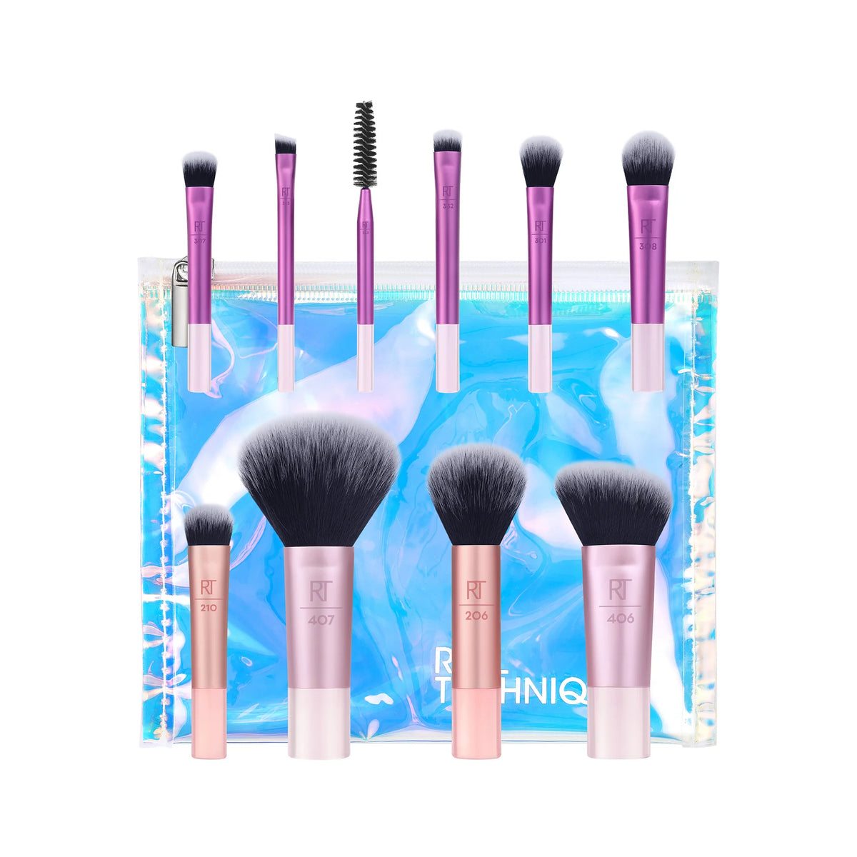 Real Techniques Travel Fantasy Mini Brush Set with Free Makeup Bag