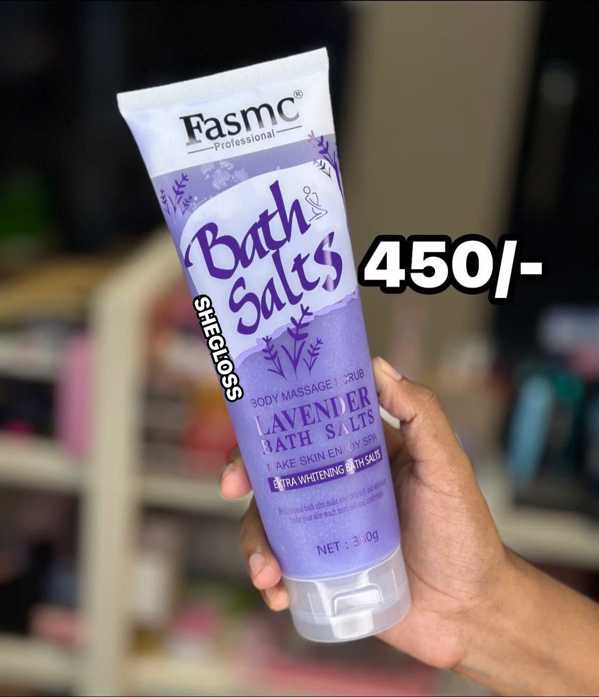 Fasmc Professional Lavender Bath Salts Body Massage Scrub – 380g
