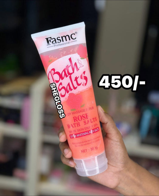 Fasmc Professional Rose Bath Salts Body Massage Scrub – 380g
