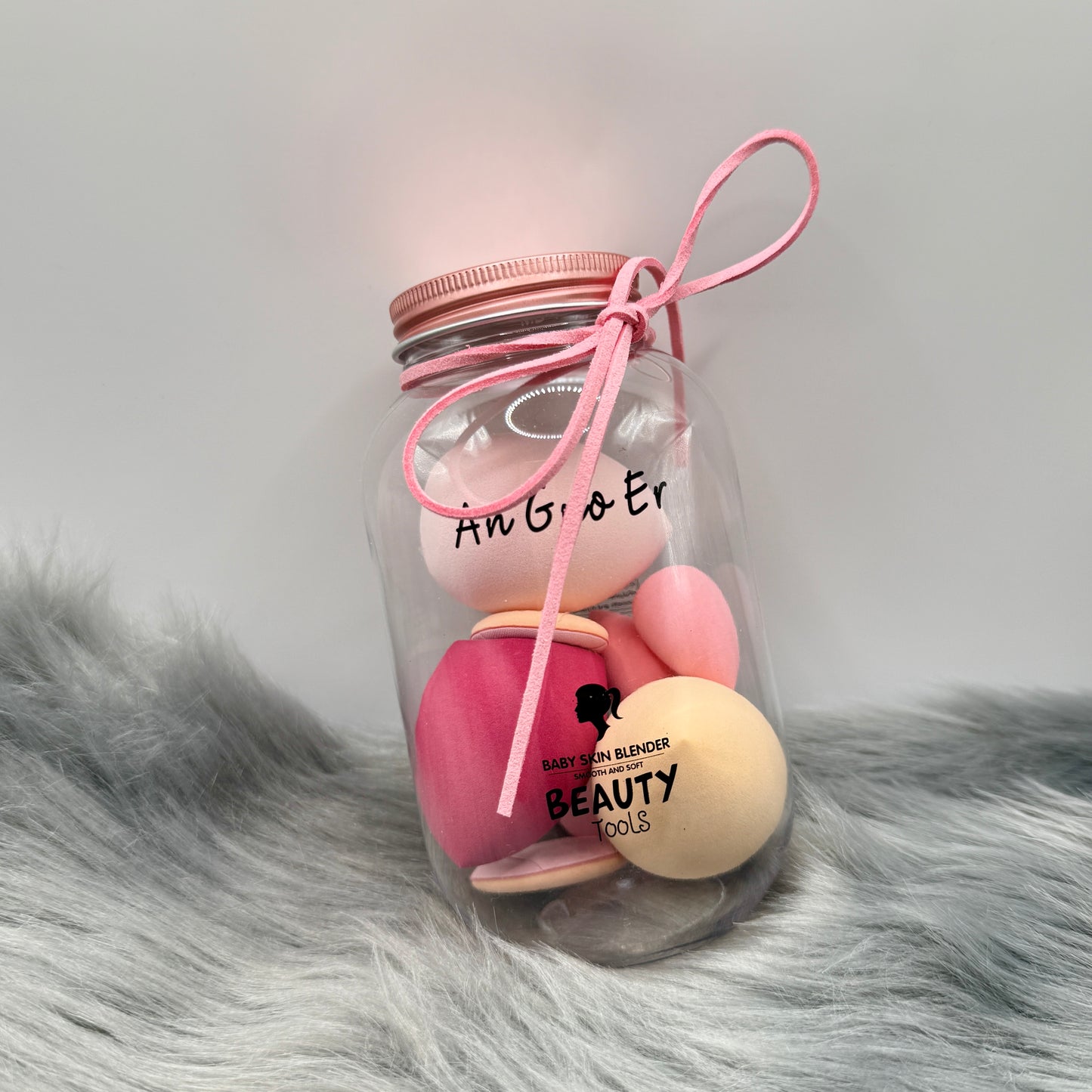 Beauty Blender, Finger Puff, Mini Beauty Blender With Free Jar