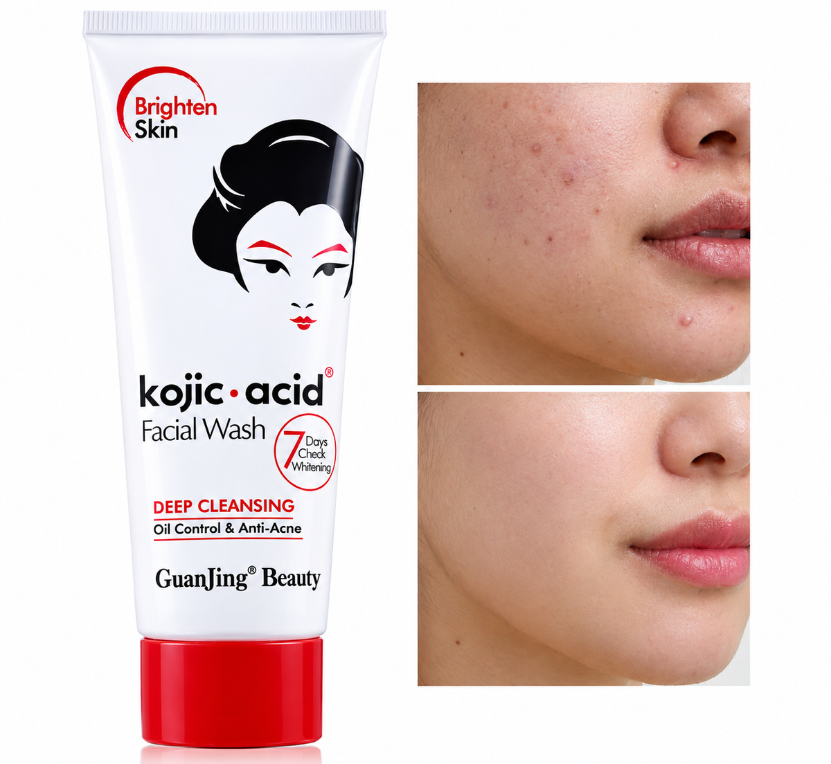 Kojic Acid Brighten Skin Face Cleanser Deep Cleansing
