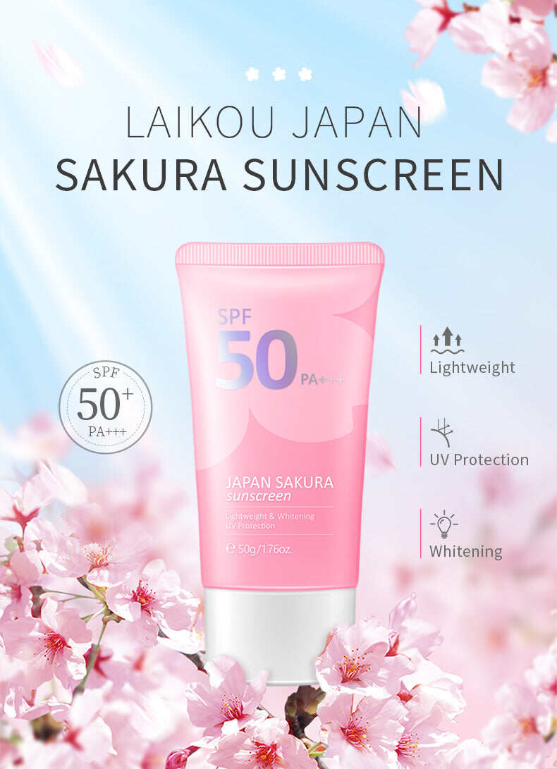 Laikou Japan Sakura Sunscreen UV SPF50 PA+++ Sunblock 50g