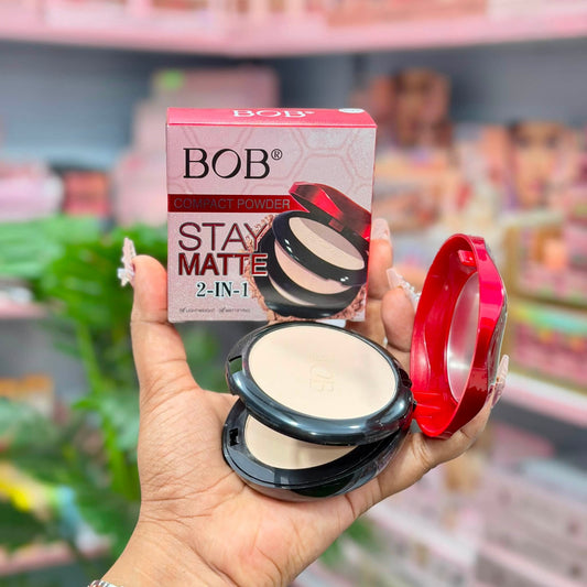 BOB 2 in 1 Stay Matte Compact Pressed Powder