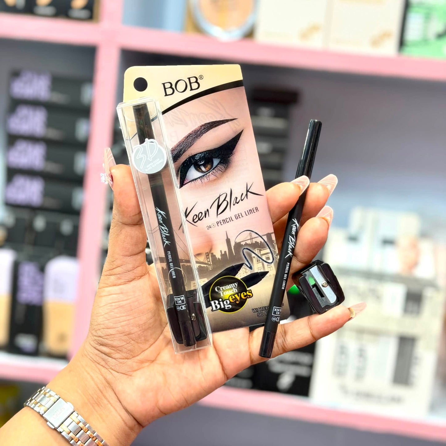 BOB Keen Black Kajal (Free Sharpener Inside)