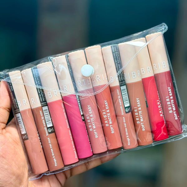 BRIBRI Soft Matte Lipstick Set – 10 Shades