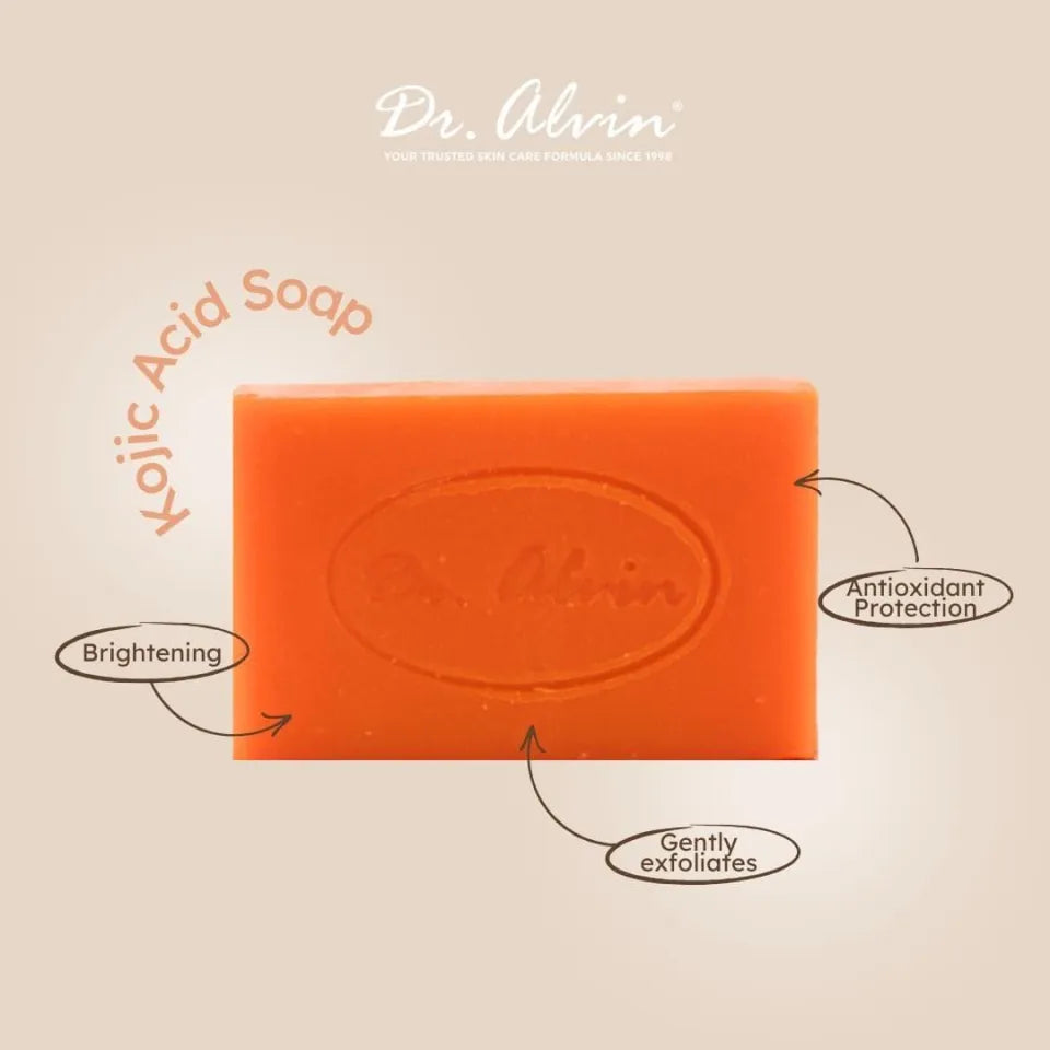 Dr Alvin Professional Skin Care Formula Kojic Acid Soap Brightens Skin 1pc