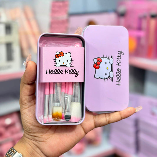 Hello Kitty Cute 7 Pcs Makeup Brush Set Collection