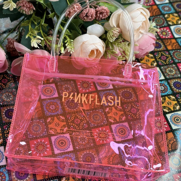 PINKFLASH Transparent Hand Bag (Size:18CM*5.5CM*14CM) - Makeup Tools & Accessories