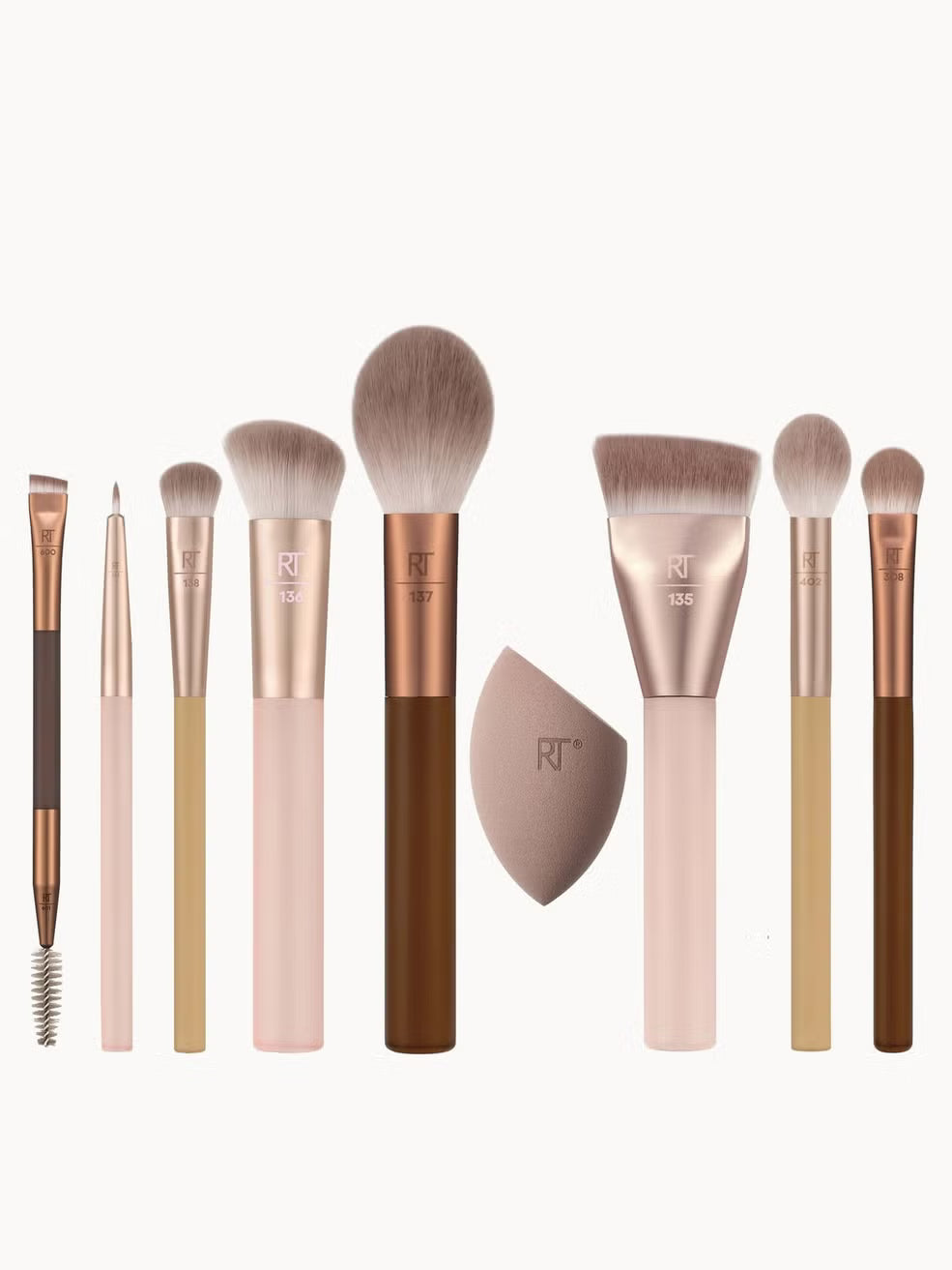Real Techniques New Nudes 2.0 All Angles Face Brush Set (limited Edition)
