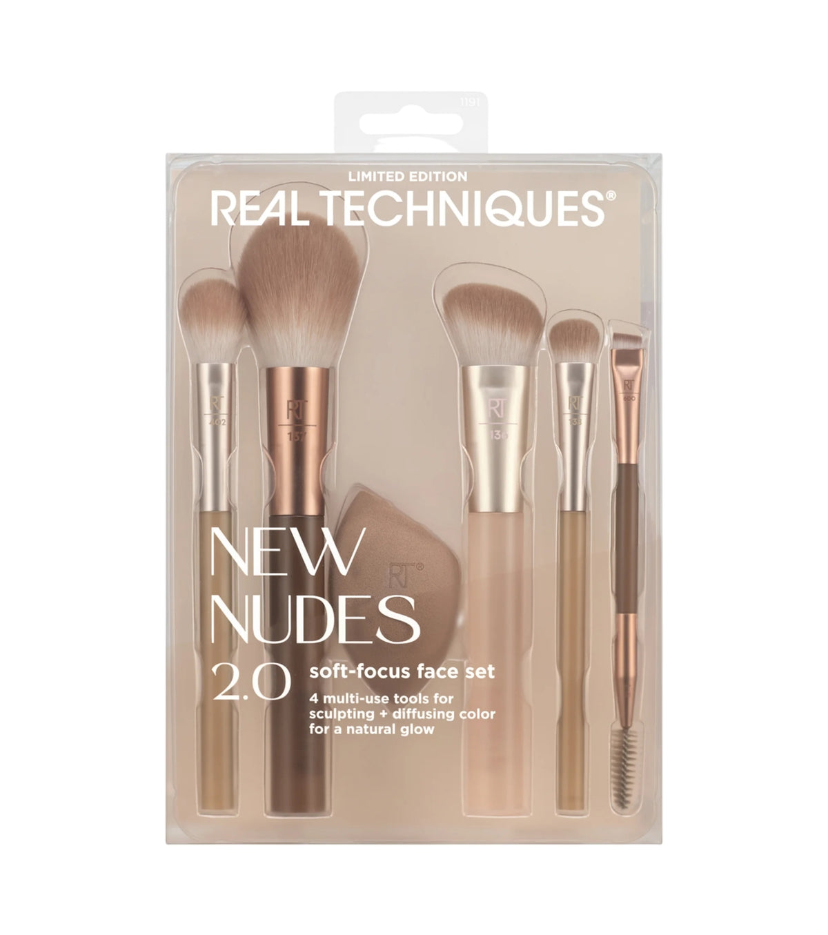 Real Techniques New Nude 2.0 Soft-Focus Makeup Brush Set