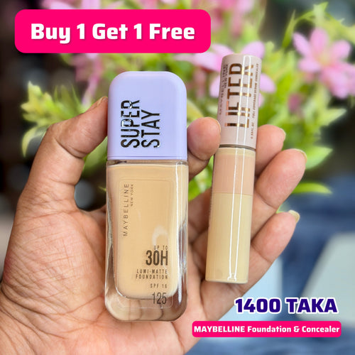 Buy 1 Get 1 Free – Buy Maybelline Foundation & Get Free Maybelline Concealer