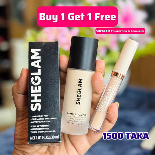 Buy 1 Get 1 Free – SHEGLAM Foundation & Get SHEGLAM Concealer FREE