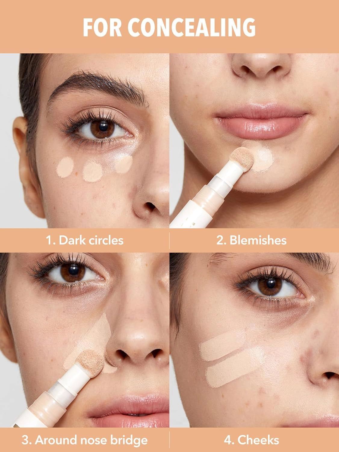 SHEGLAM Complexion Boost Concealer – Full Coverage Brightening Concealer 4.5g